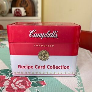 Campbell soup recipe card collection tin